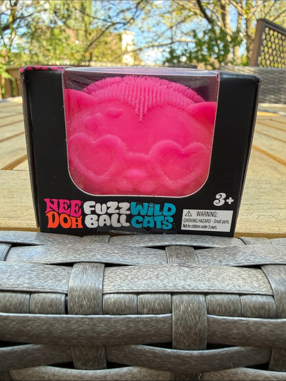 Needoh Fuzz Wild Ball Cats - Pink Sensory Toy
